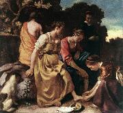 VERMEER VAN DELFT, Jan Diana and her Companions ae painting